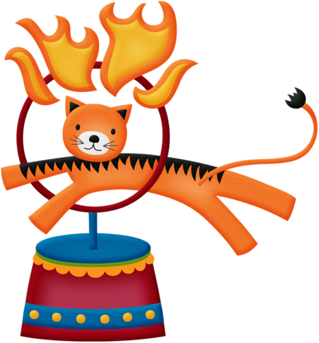 Aw Circus Tiger - Animales De Circo Animado (466x500)