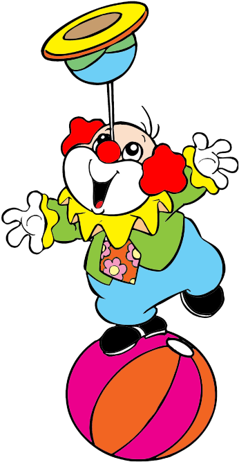 Imágenes E Imprimibles Gratis Para Fiestas - Payasos De Circo Animados (439x729)