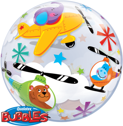 Flying Circus Bubble Balloon - 56cm Bubble Balloon Flying Circus (480x477)