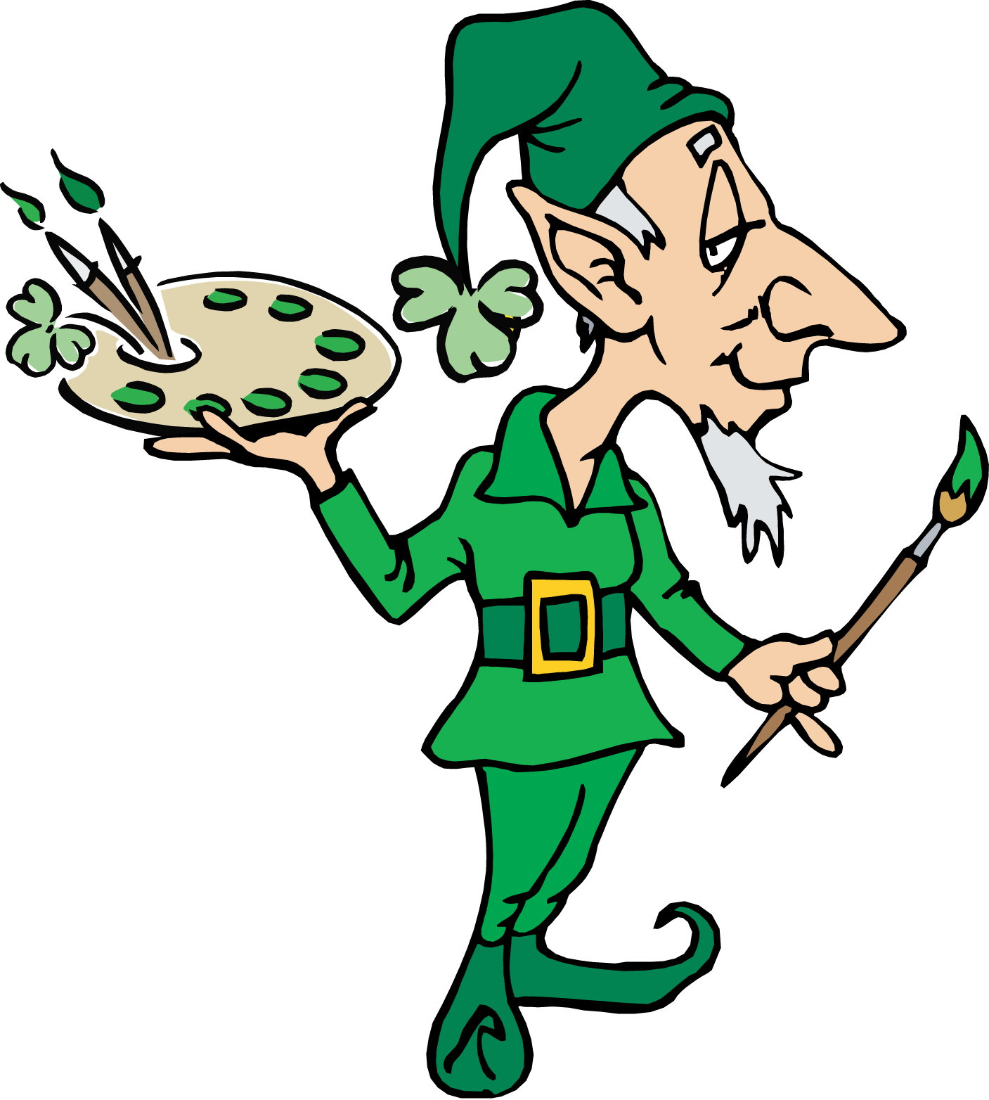 Leprechaun Clip Art - Christmas Elves (1407x1564)