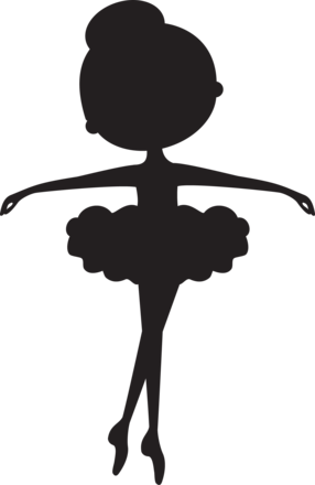 Silhouette Ballerina - Ballerina Girl Silhouette (286x440)