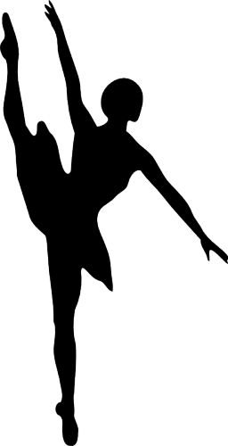 Silhouette Vector Clip Art Of Ballet Dancer - Ballet Dancer Silhouette (256x500)