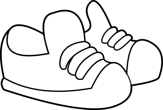 Kids Sneakers Coloring Page - Shoes Coloring (550x373)