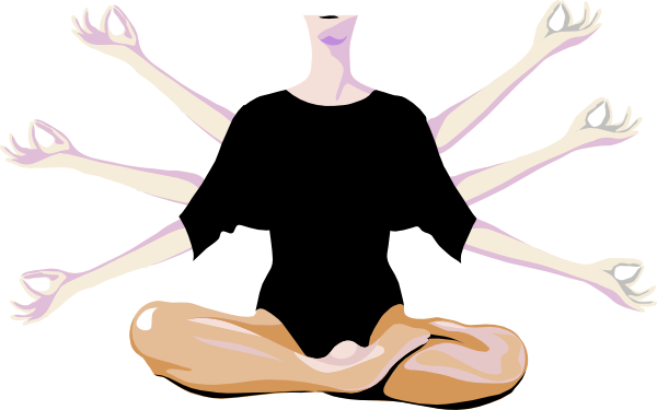 Multitasking Clip Art - Yoga Clip Art (600x375)