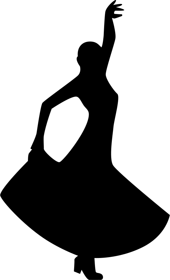 Flamenco Dancing Silhouette Of A Woman Comments - Silueta Baile Flamenco (596x980)