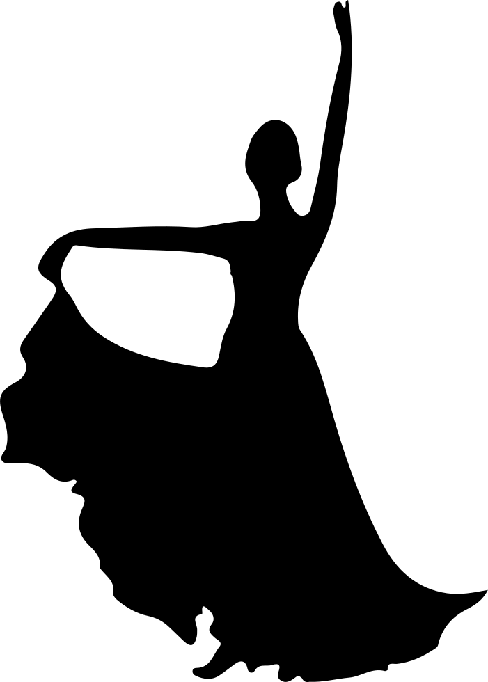 Square Dance Comments - Silhouette Spanish Dancer (701x980)