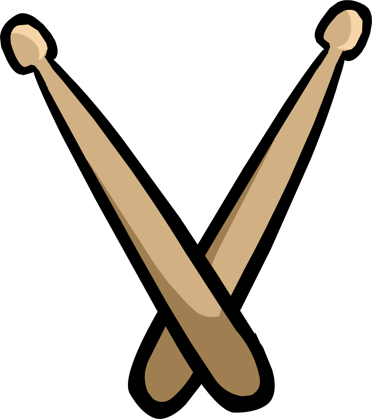 Club Penguin Wiki - Drum Sticks (1200x1351)