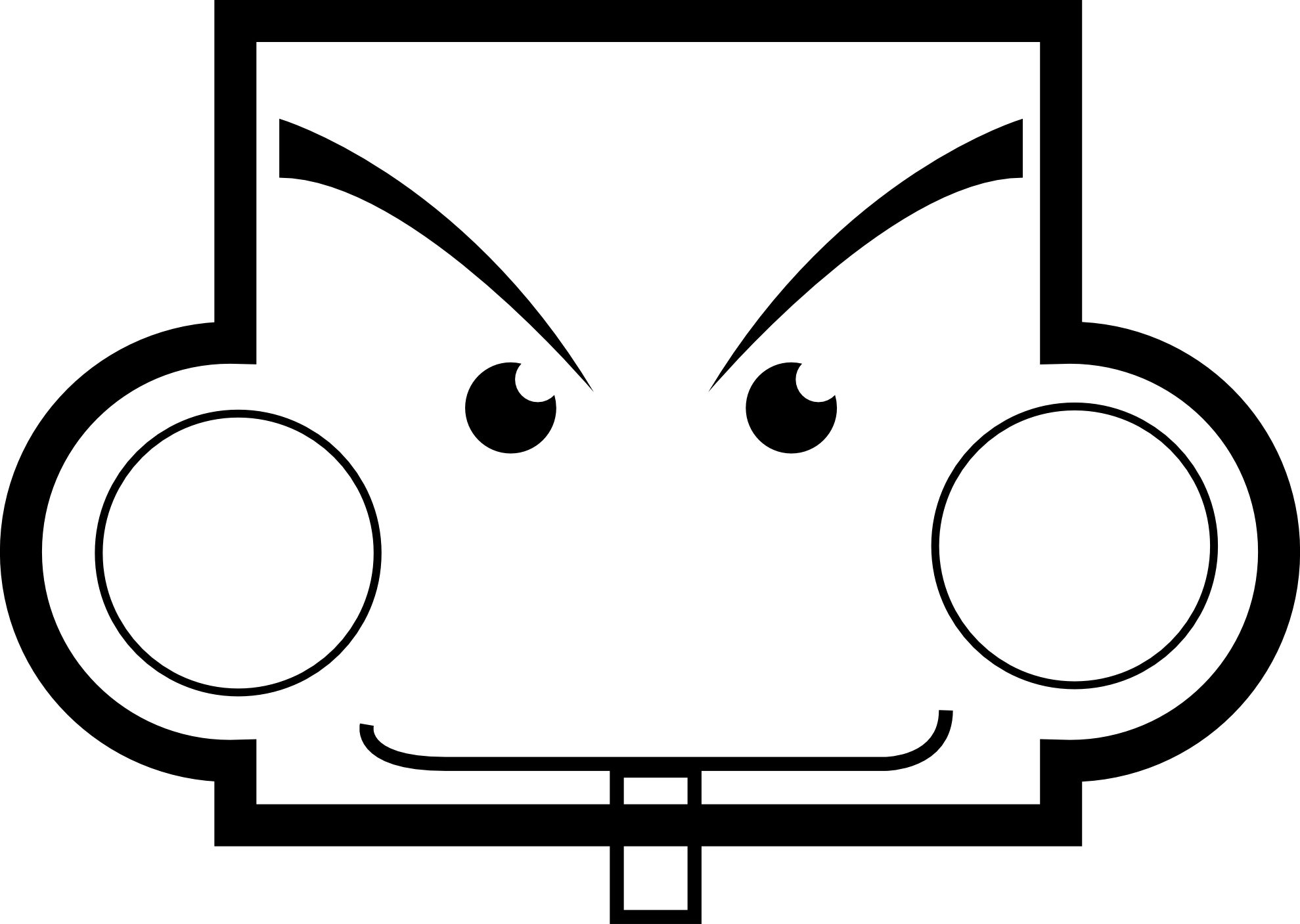 Black And White Square Clip Art - Clip Art (1979x1407)