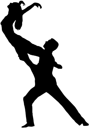 Dance Couples Silhouettes - Dancing Silhouette (300x431)