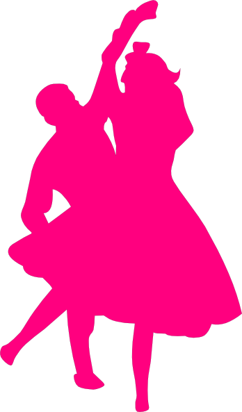Dancing Couple Silhouette Clip Art Clipart - Live To Dance Wall Calendar (348x593)
