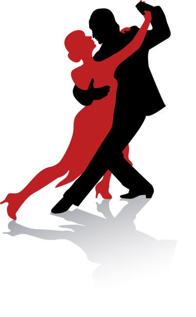 Dance Couples Silhouettes - Dance Vector (402x650)