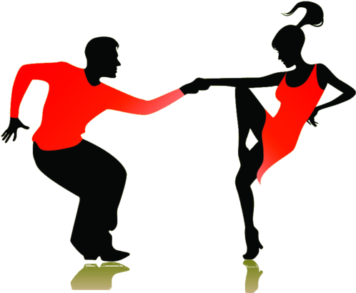 Dance Couples Silhouettes - Vector Graphics (600x440)