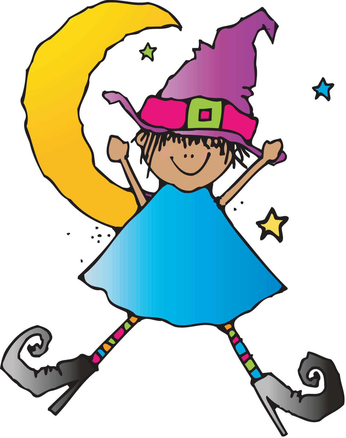 Busy Bees - Dj Inkers Witch Clipart (1115x1410)