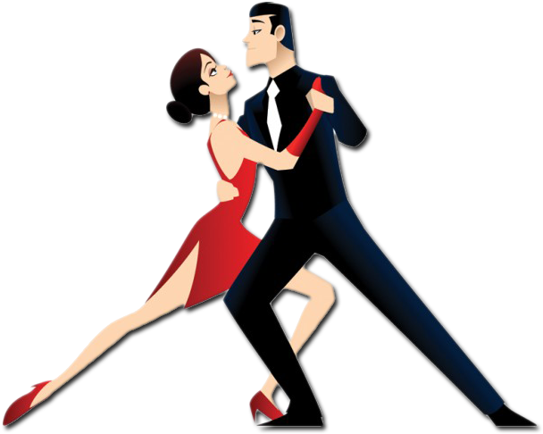 Tango Dancers Cartoon (650x500)