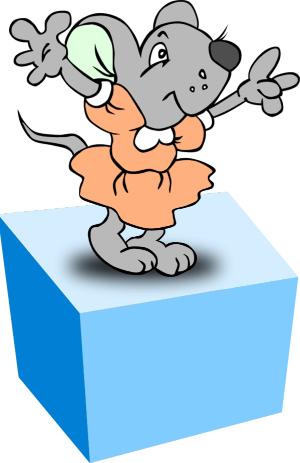On Clip Art - Mouse Is Behind The Box (600x927)