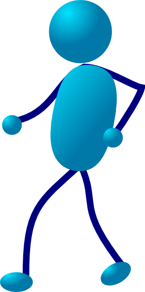Stick Man Walking Clip Art - Clip Art Stick Man Walking (294x590)