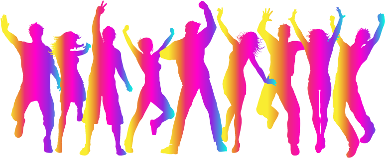 Group Dance Dance Music Clip Art - Celebrate Silhouette (896x474)