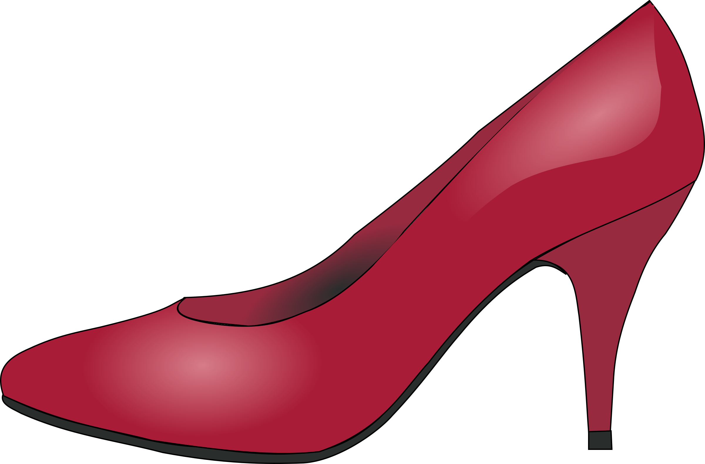 Free Golden High Heel Shoe Clip Art - High Heel Shoe Cartoon (2400x1581)