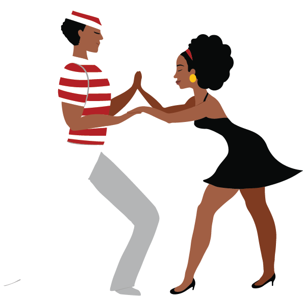 Illustrations On Behance - Casal Dançando Samba Png (594x580)