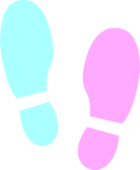 Tap Shoes Clip Art - Dancing Shoe Prints (492x599)