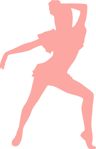 Pink Dancing Girl Public Domain Vectors - Public Domain Dancing Sillouett (323x500)