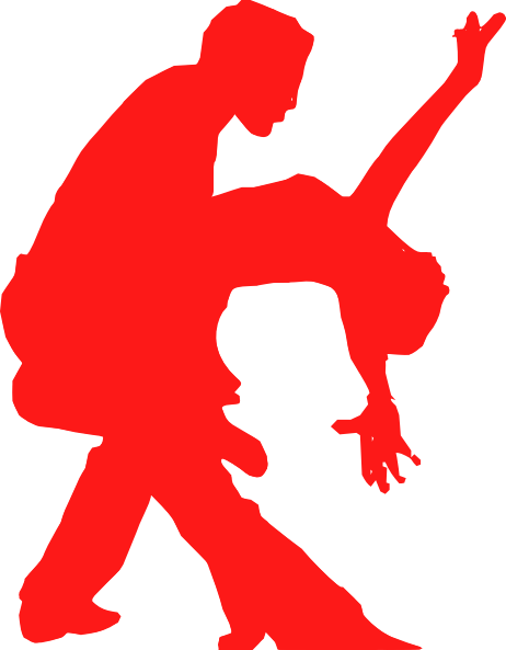 Salsa Dancing Couple Silhouette (462x593)