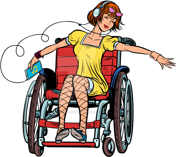 Dancing Girl In A Wheelchair By Studiostoks - Girl In Wheelchair Character (1024x683)