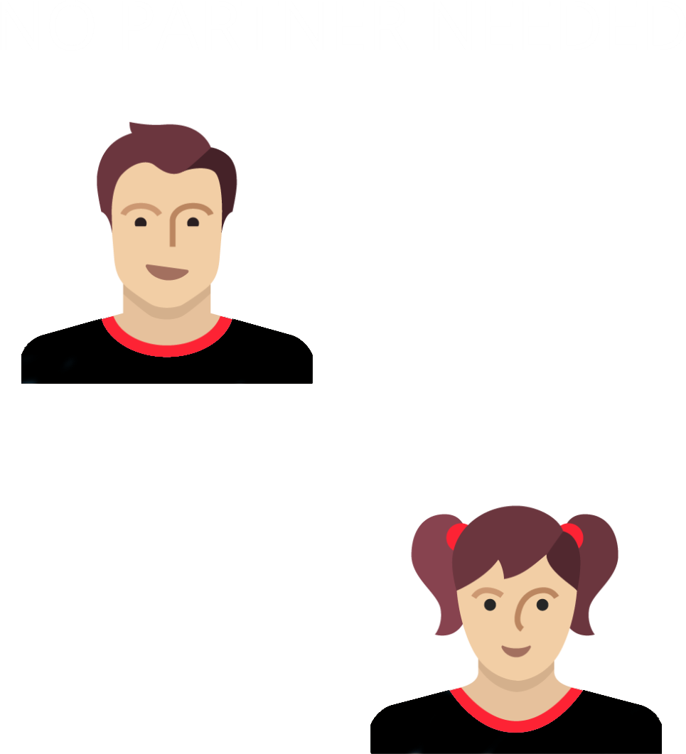 No Partner Needed - Cartoon (1007x1140)