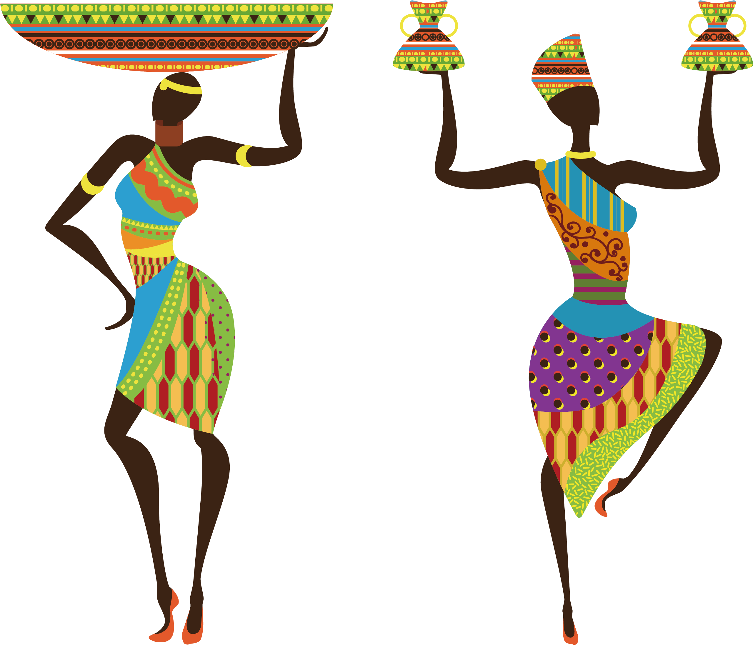 Sub-saharan Africa Woman Painting - Africandancing Women (3037x3008)