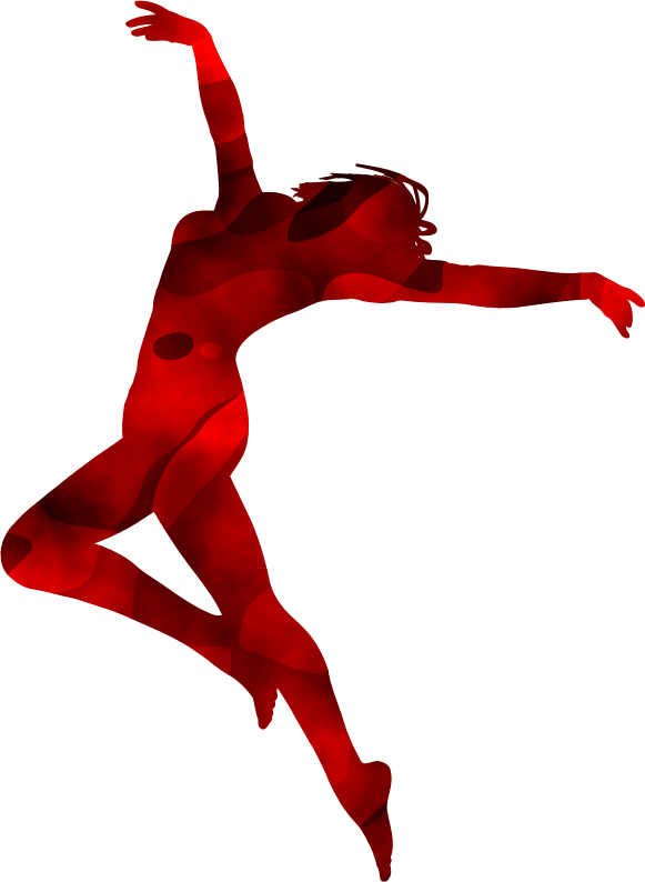 Clipart Dancer Silhouette - Red Dancer Silhouette (581x794)