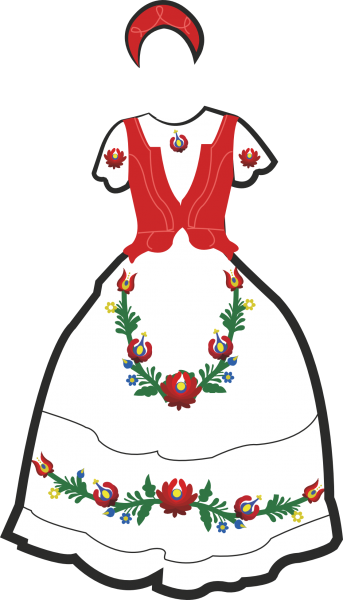 Cloth1 - Hungarian Folk Dance Png (343x600)