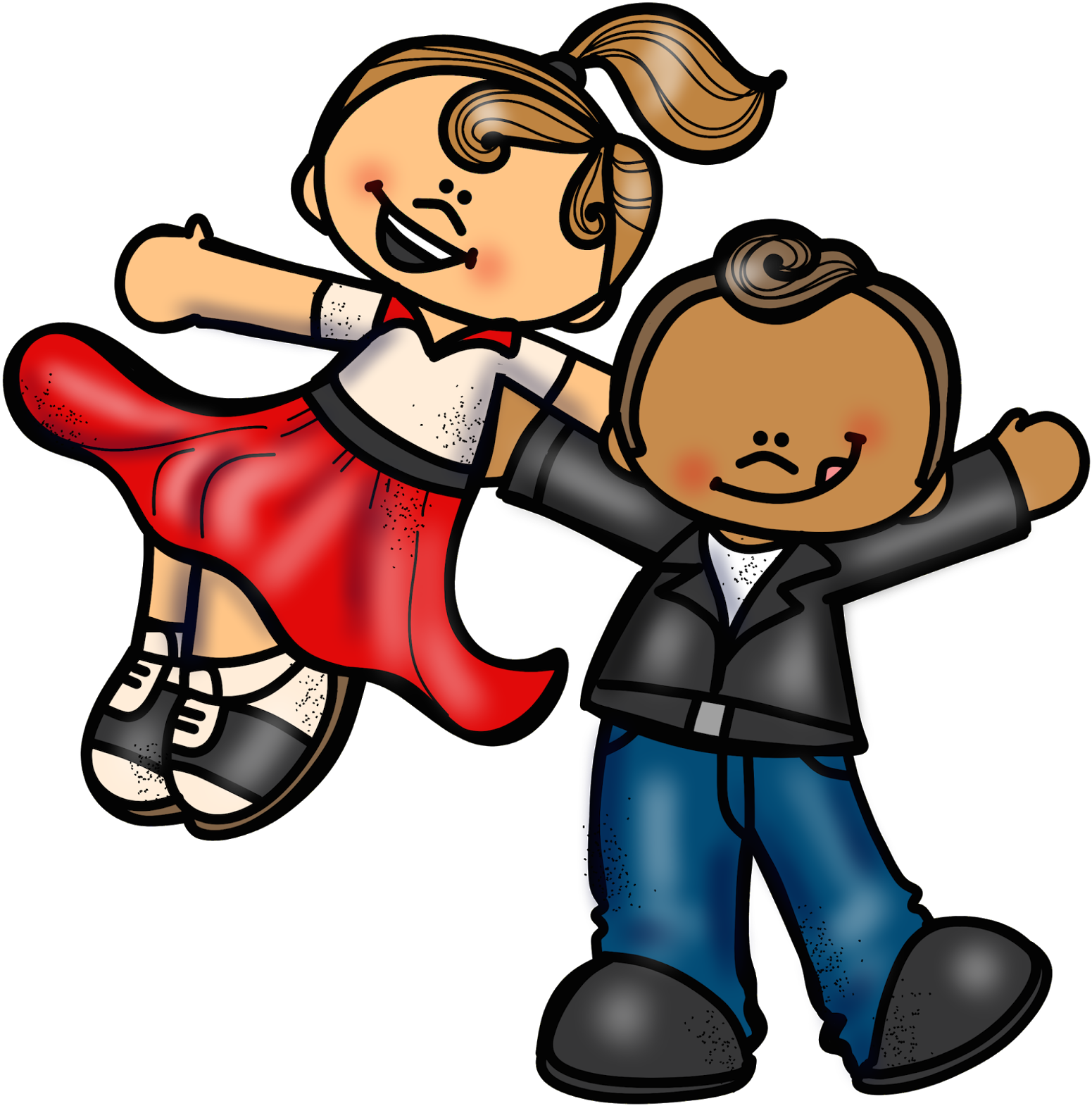Her Rhythmically Moving Series Is The Ultimate Source - 50's Kids Clip Art (1574x1600)