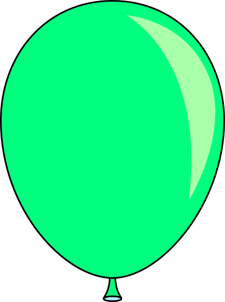 Balloon Clipart One - One Balloon Clip Art (444x597)