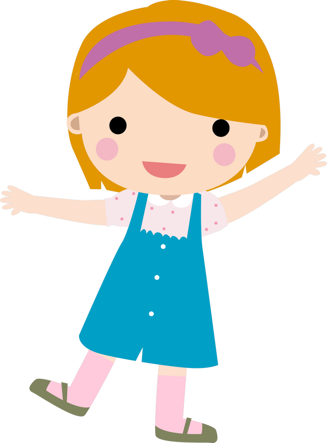 Clip Artimagesdancinglittle - Girl With Short Hair Cartoon (670x909)