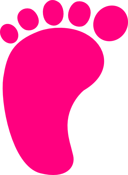 Baby Left Foot Modified Clip Art At Clker Com Vector - Baby Feet Clip Art (432x591)
