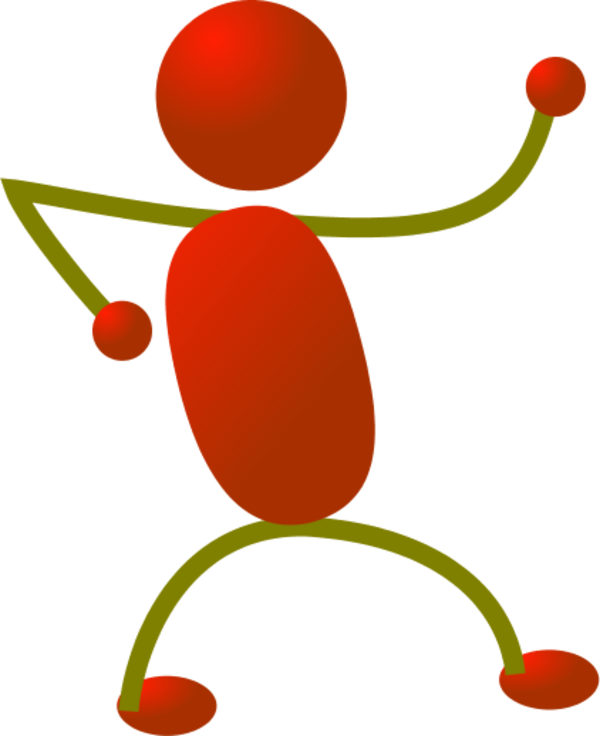 Dancing Stick Figures Clip Art - Stick Figures Color Dancing (600x736)