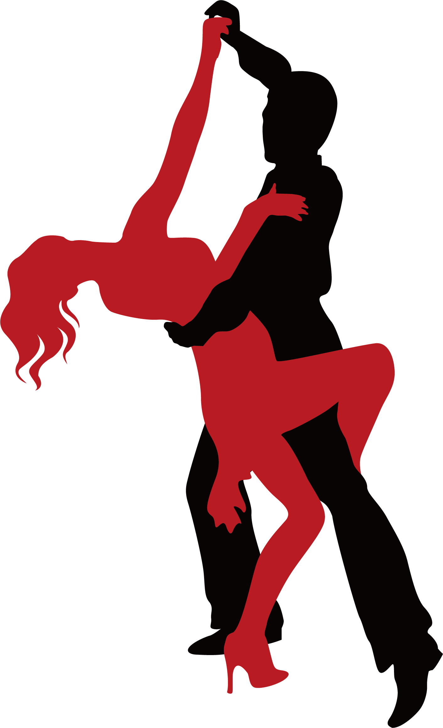 Ballroom Dance Tango Illustration - Moving Silhouette Ballroom Dancer (1411x2316)