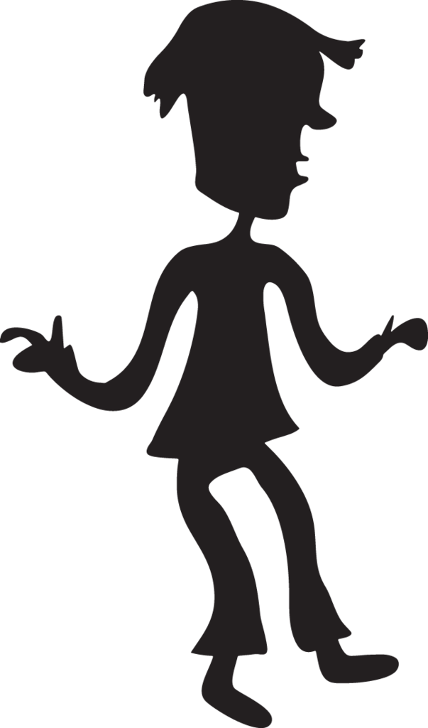 Cartoon Silhouette Of Man And Woman Dancing - Cartoon Silhouette Of Man And Woman Dancing (603x1024)