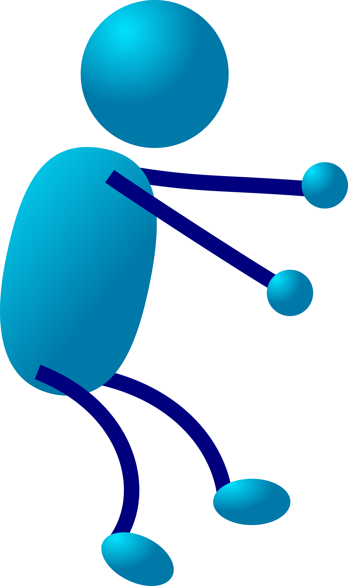 Blue Clipart Stickman - Stick Men Clip Art (1425x2400)