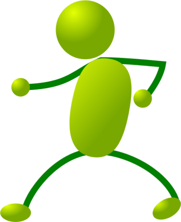 Stick Man Dancing Vector Clip Art - Stick People Clip Art (600x735)