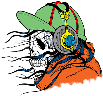 Adult Content Safesearch Skull Skeleton Dead Death - Logo Dj Skull Png (369x340)