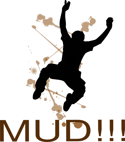 Jumping Mud Man Clip Art - Got Mud Clip Art (522x595)
