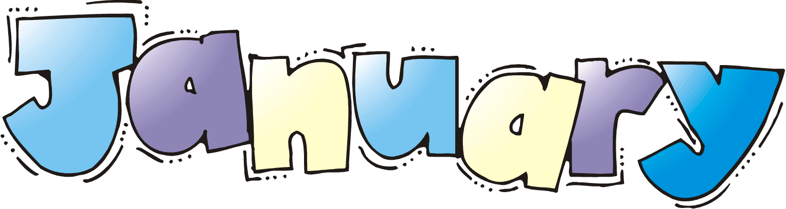 1st ~ No Dance 10th January Lesson Fees Are Due - January Month Clip Art (1528x408)