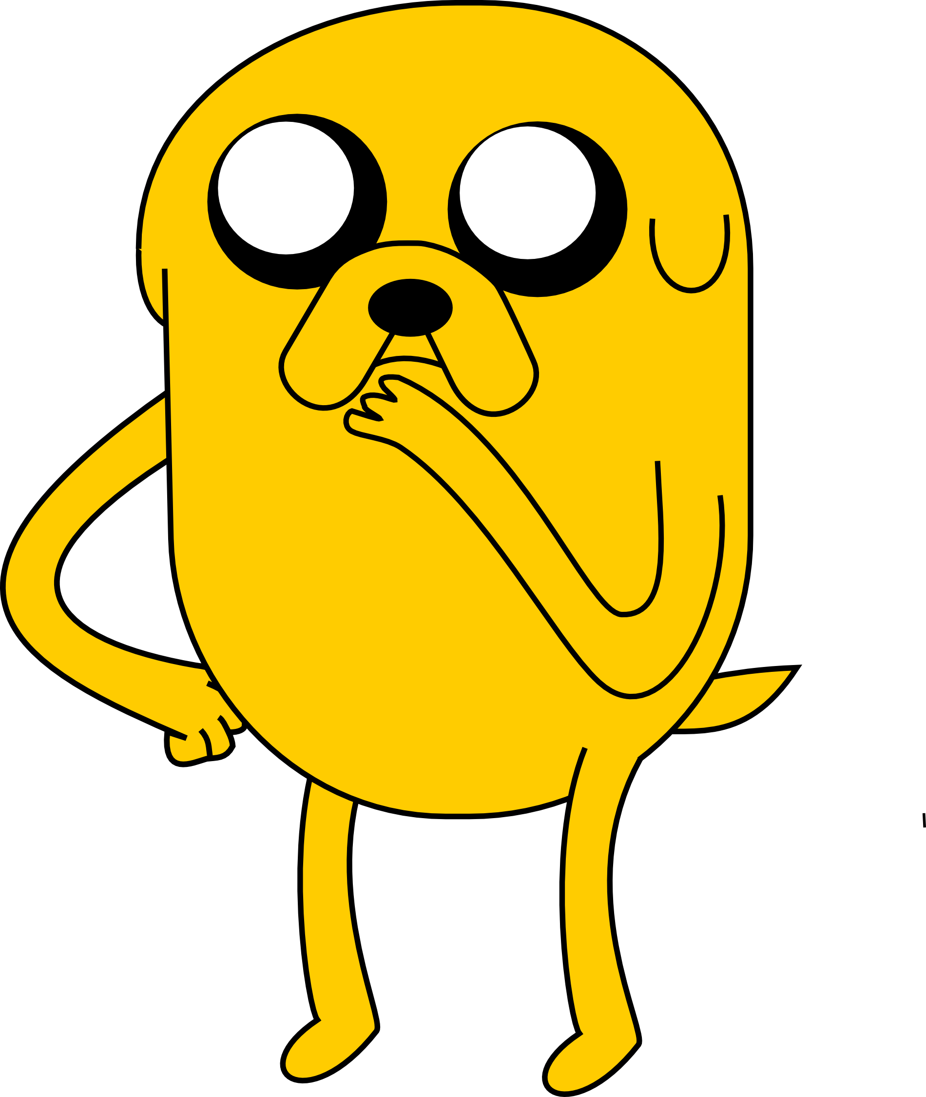 Jake The Dog Clipart - Cartoon Characters Adventure Time (1900x2250)