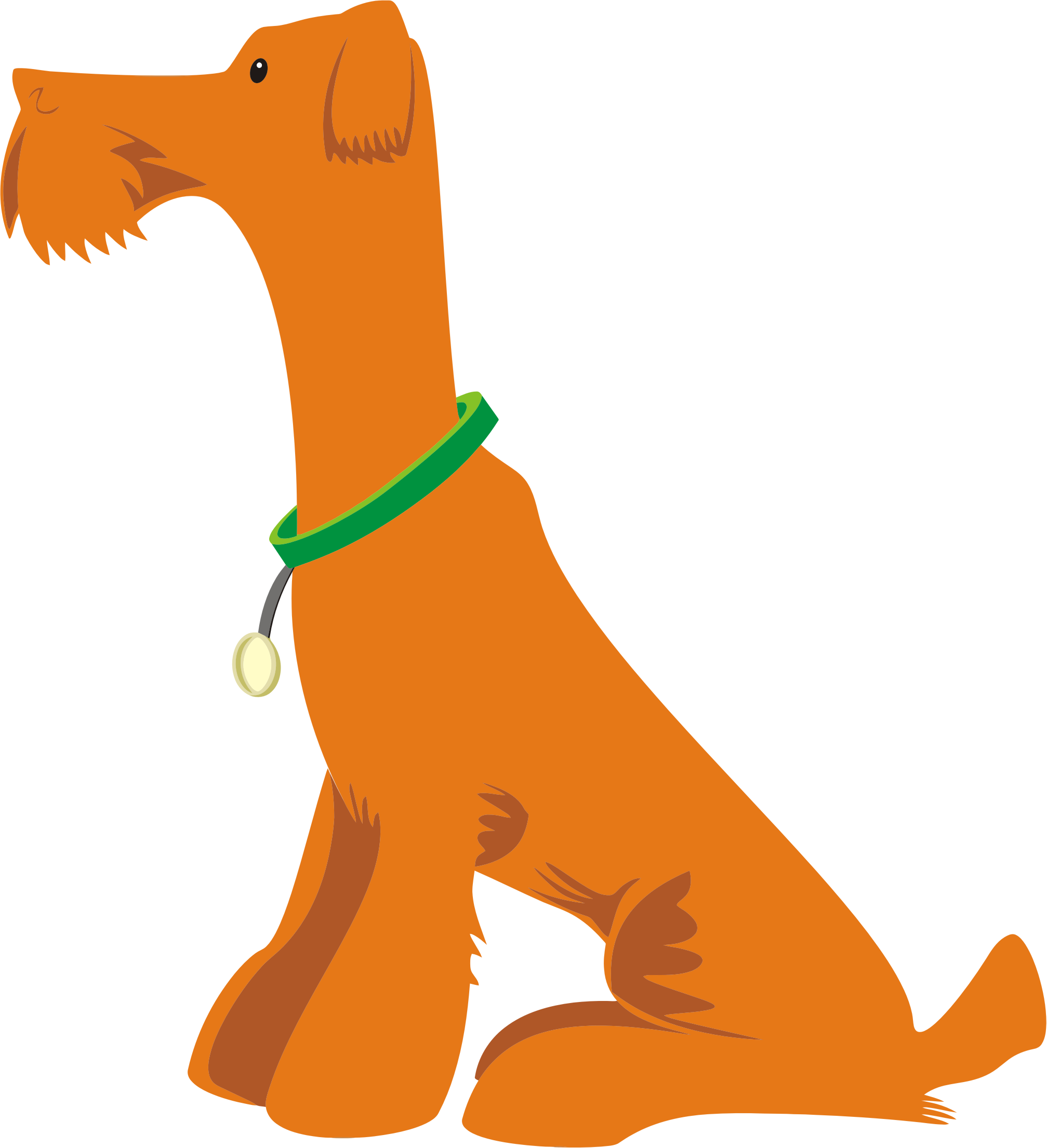 Clipart - Clipart Dog Sitting (2015x2210)