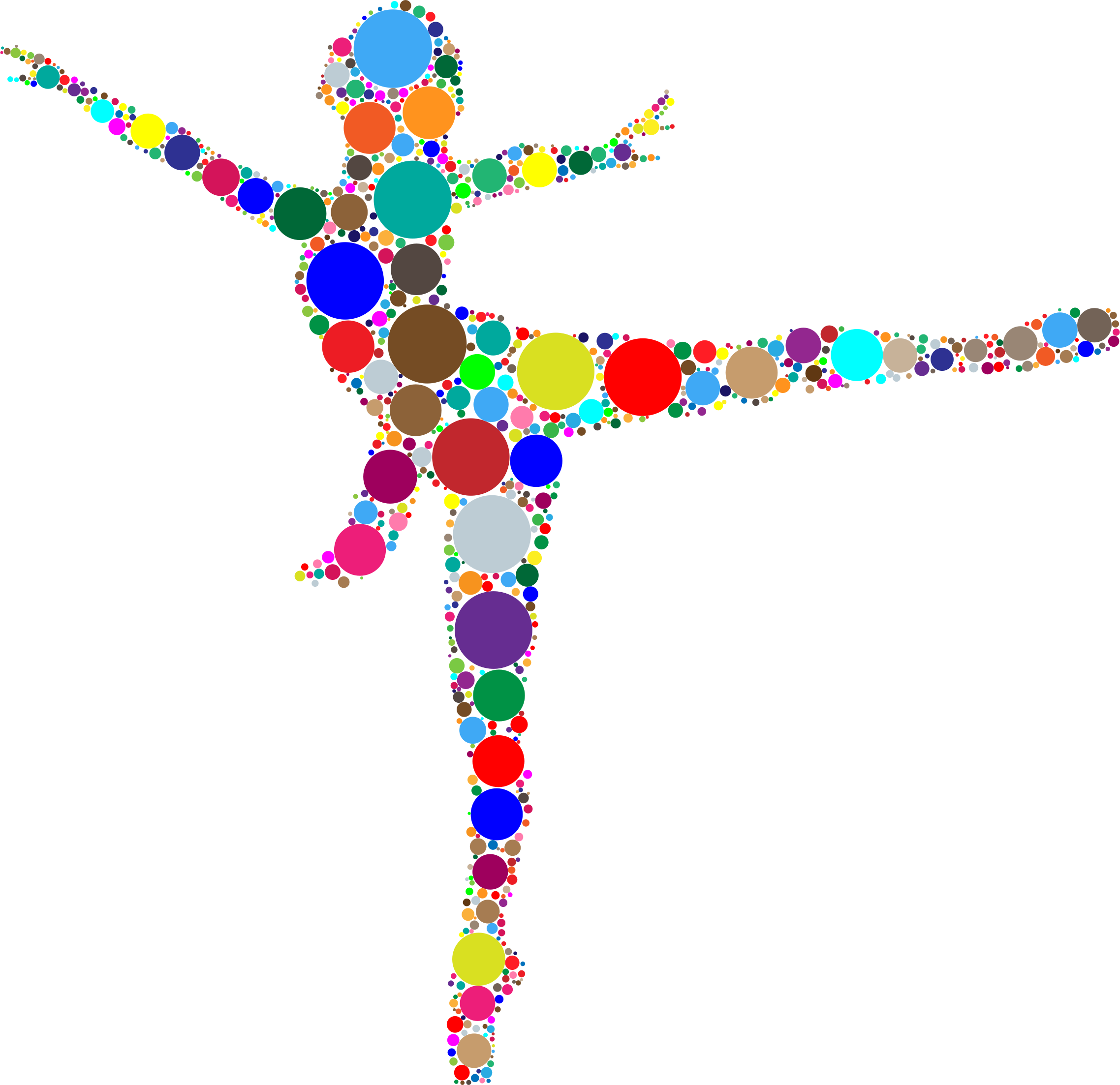 Ballet Dancer Circles - Colorful Dancer (2276x2206)