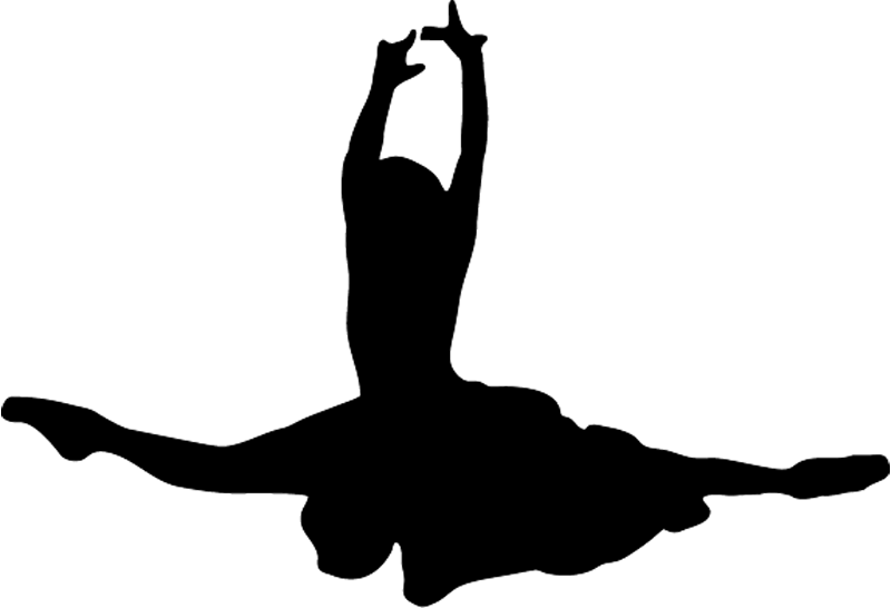 Ballet Dancer Silhouette - Dancer Split Png (800x546)
