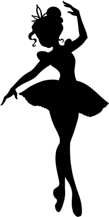 Silueta Bailarina - Stickers Danseuse (450x450)
