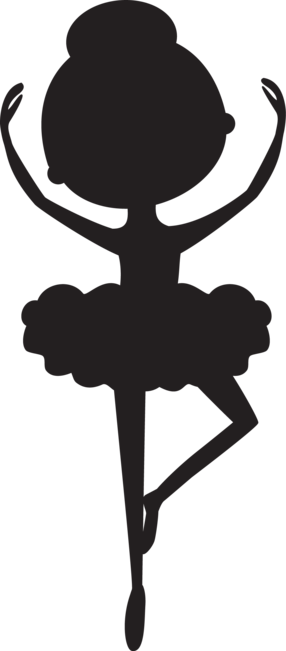 Clip Art - Baby Ballerina Silhouette (286x651)