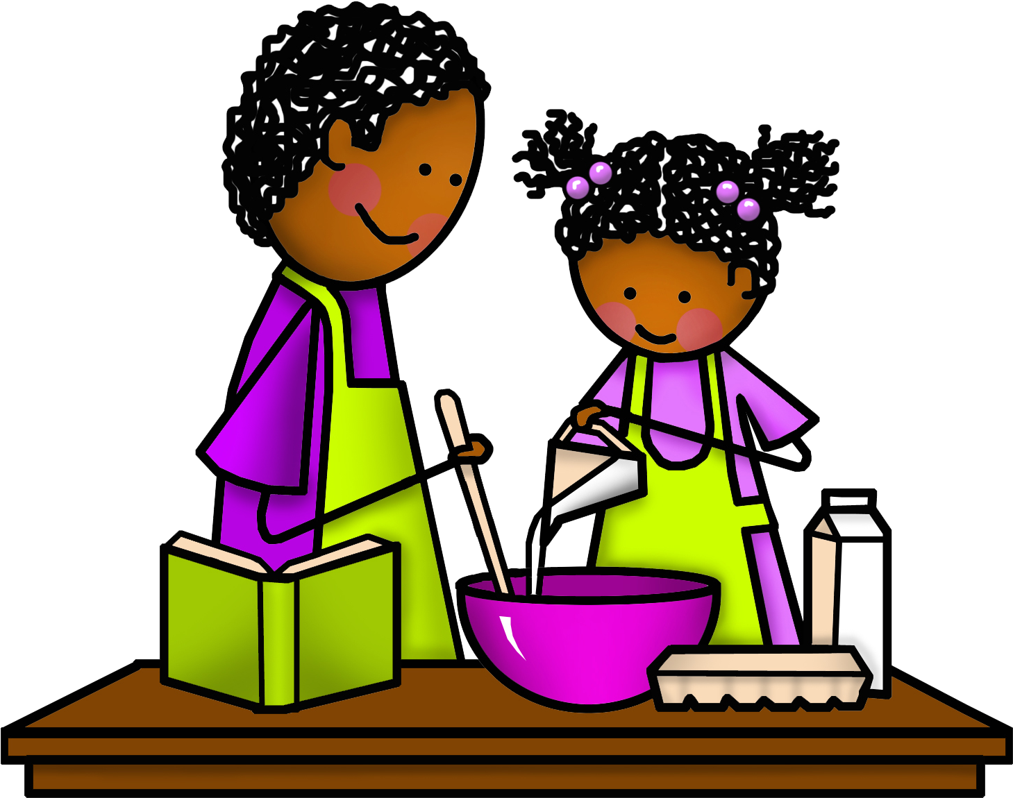 Dad And Daughter Cooking Png - Play And Learn Poster (1846x1480)